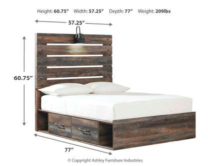 Drystan Full Panel Bed and 2 Nightstands