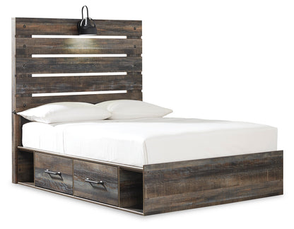 Drystan Full Panel Bed with 4 Storage Drawers