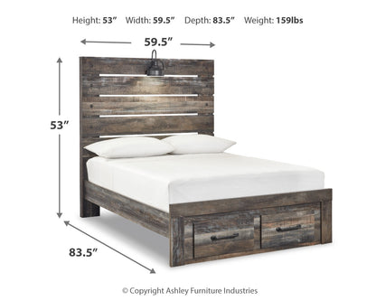 Drystan Full Panel Storage Bed, Dresser, Mirror and Nightstand