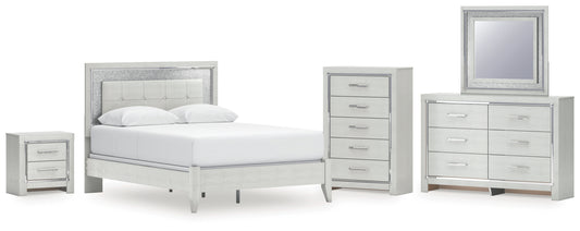 Zyniden Queen Panel Bed, Dresser, Mirror, Chest and Nightstand