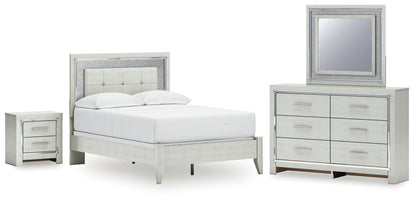 Zyniden Full Panel Bed, Dresser, Mirror and Nightstand