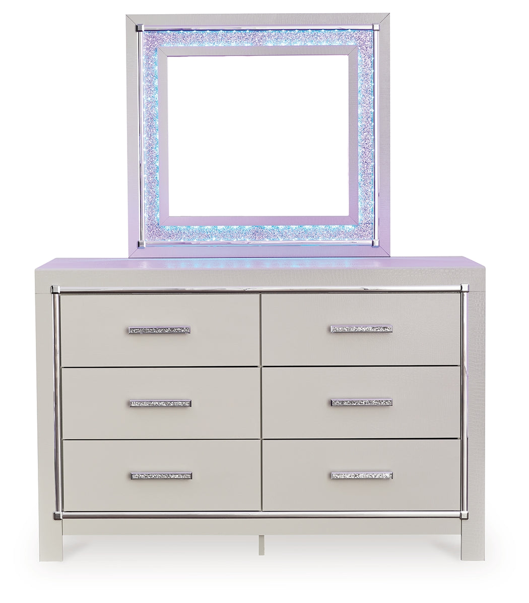 Zyniden Queen Panel Bed, Dresser, Mirror, Chest and Nightstand