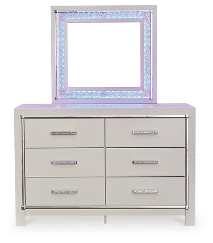 Zyniden Queen Panel Bed, Dresser, Mirror, Chest and Nightstand