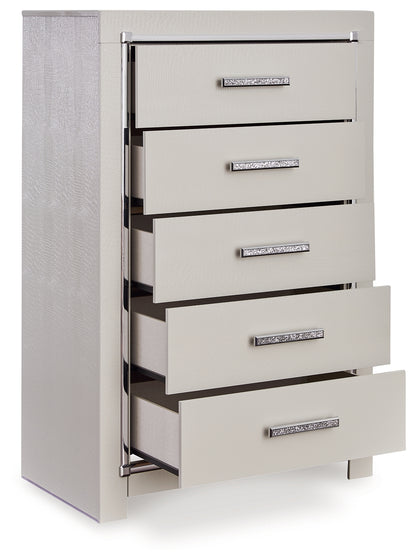 Zyniden Full Panel Bed, 2 Chests and Nightstand