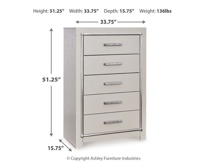 Zyniden Full Panel Bed, 2 Chests and Nightstand