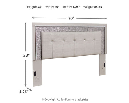 Zyniden King Upholstered Panel Headboard