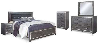 Lodanna King Panel Bed, Dresser, Mirror, Chest and 2 Nightstands