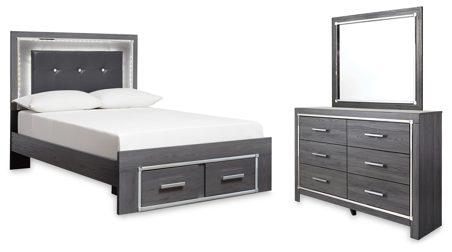 Lodanna Full Storage Bed, Dresser and Mirror