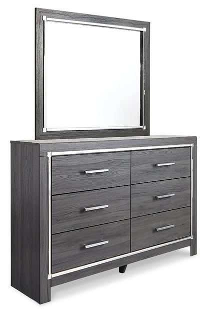 Lodanna King Upholstered Storage Bed, Dresser, Mirror, Chest and 2 Nightstands