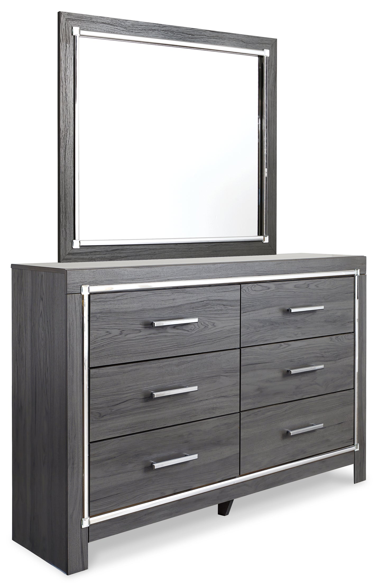 Lodanna King Upholstered Panel Bed, Dresser, Mirror and Nightstand