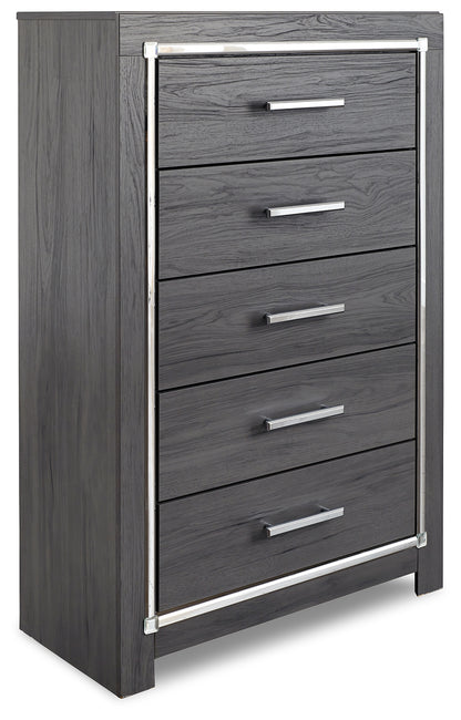 Lodanna Queen Panel Storage Bed, Dresser, Mirror, Chest and Nightstand