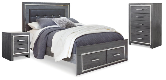 Lodanna Queen Storage Bed, Chest and Nightstand