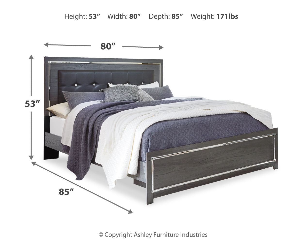 Lodanna King Panel Bed, Dresser, Mirror, Chest and 2 Nightstands