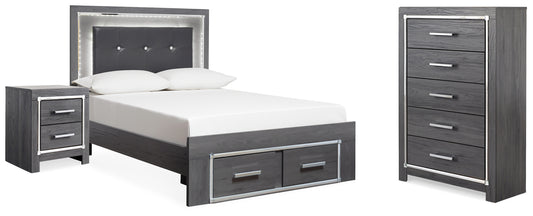 Lodanna Full Storage Bed, Chest and Nightstand