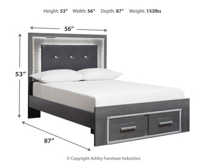 Lodanna Full Storage Bed, Chest and Nightstand