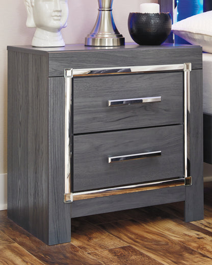 Lodanna King Upholstered Panel Bed, Dresser and Nightstand