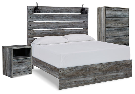 Baystorm Queen Panel Bed, Chest and Nightstand