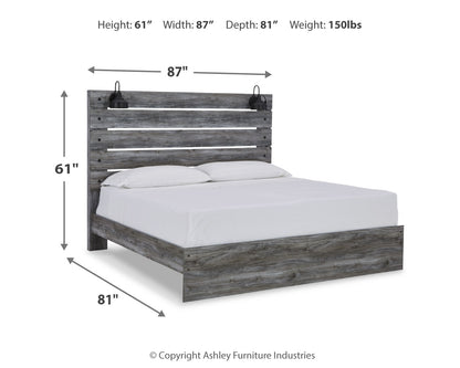 Baystorm King Panel Bed, Dresser and Mirror