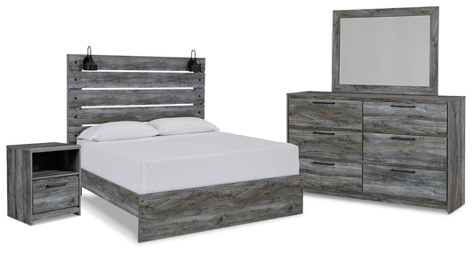 Baystorm Queen Panel Bed, Dresser, Mirror and Nightstand