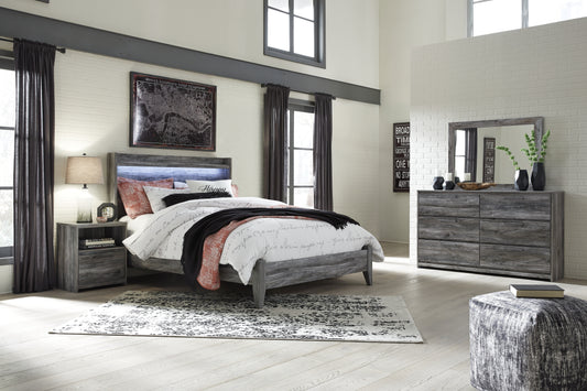 Baystorm Queen Panel Bed, Dresser, Mirror and Nightstand