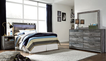 Baystorm Full Panel Bed Headboard, Dresser, Mirror and Nightstand