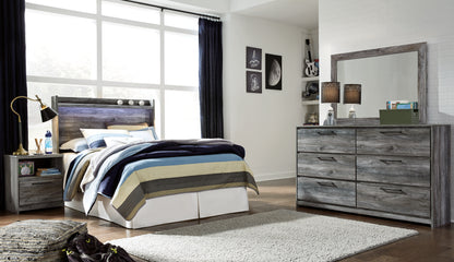 Baystorm Full Panel Bed Headboard, Dresser, Mirror and Nightstand