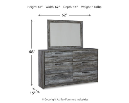 Baystorm King Panel Bed, Dresser and Mirror