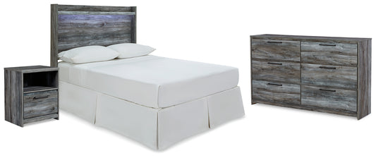 Baystorm Full Panel Headboard, Dresser and Nightstand