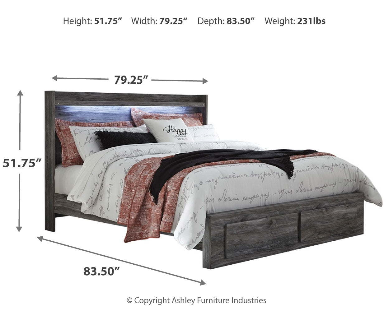 Baystorm King Panel Storage Bed with Chest