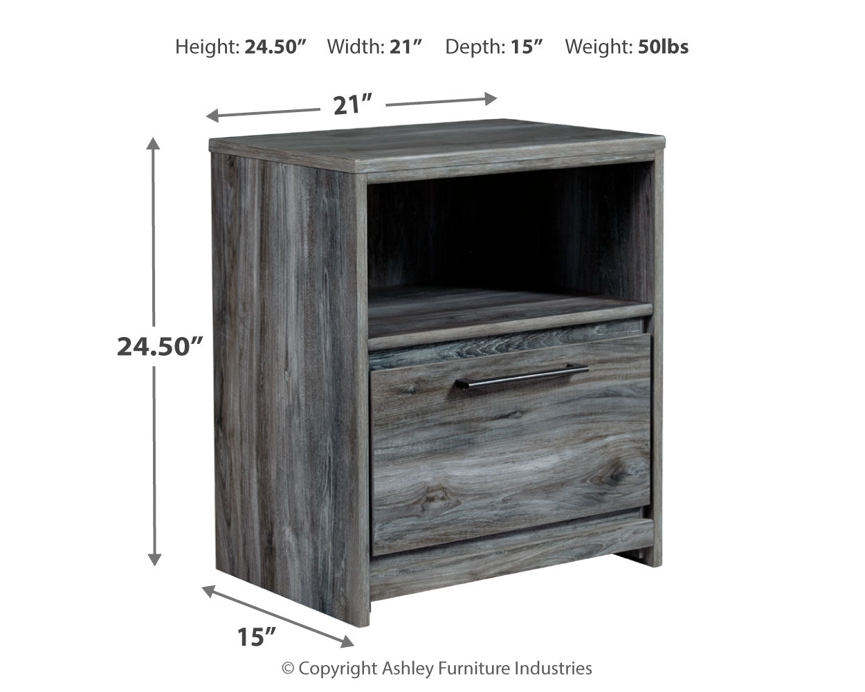 Baystorm Queen Panel Bed, Dresser, Mirror and Nightstand