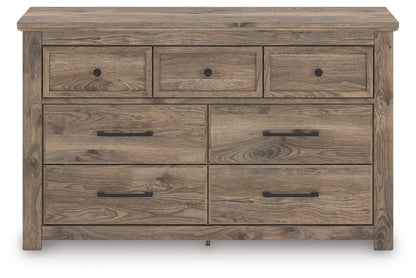 Rusticott Queen Panel Bed, Dresser and Nightstand