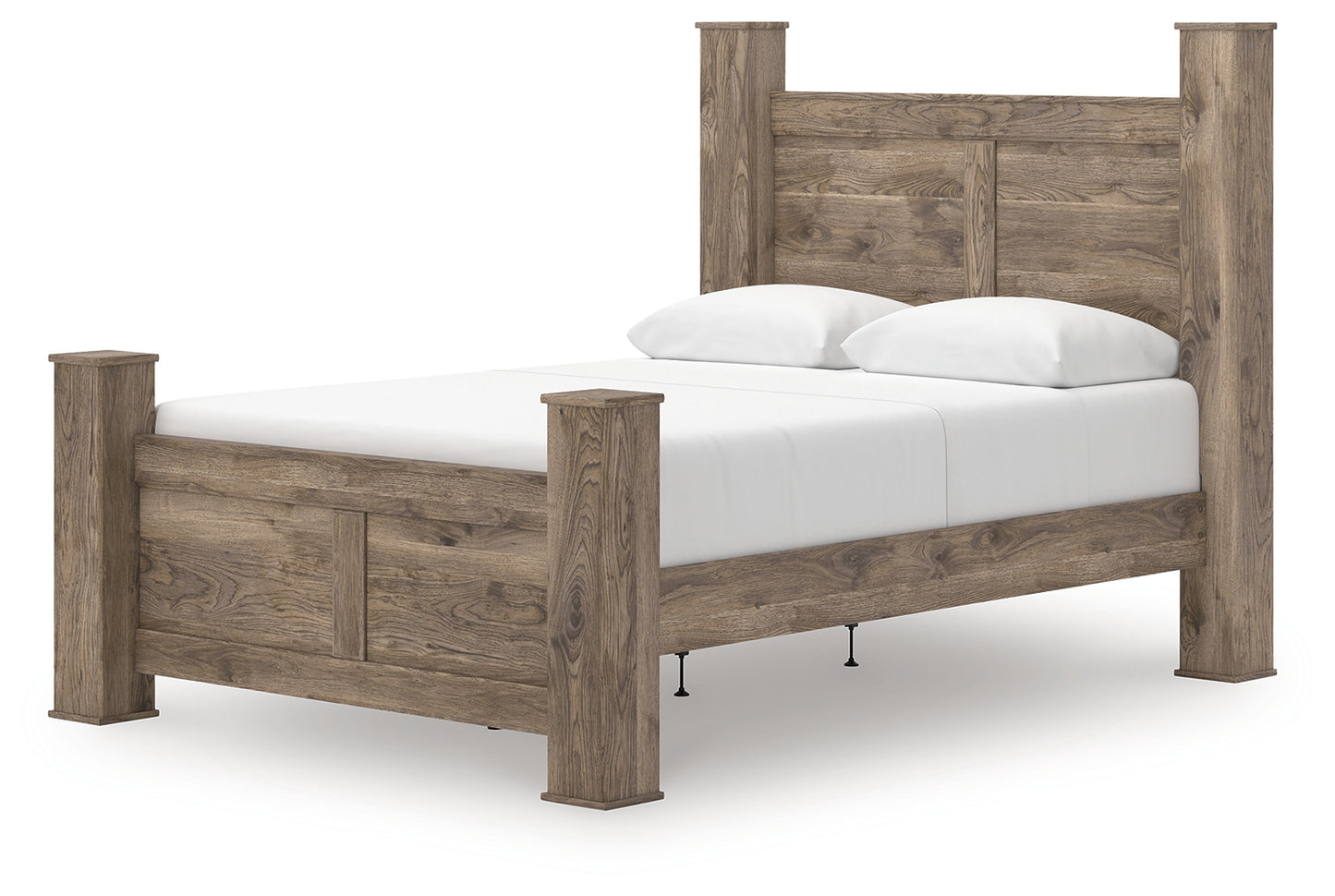 Rusticott Queen Poster Bed, Dresser and Mirror