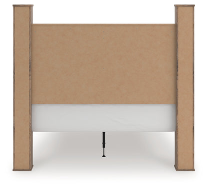 Rusticott Queen Poster Bed, Dresser and Nightstand