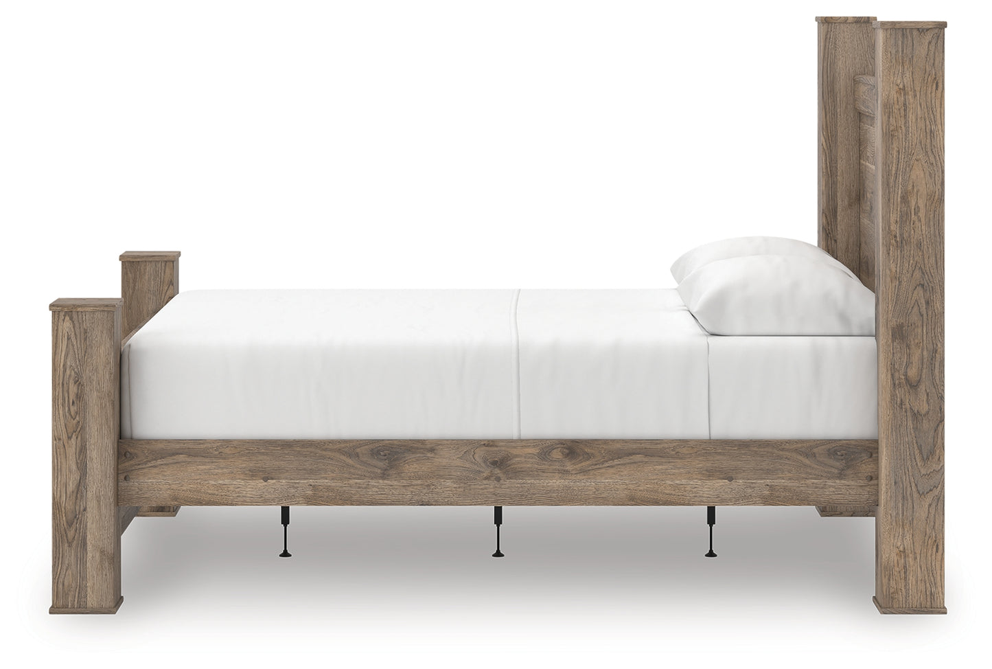Rusticott Queen Poster Bed, Dresser and Nightstand