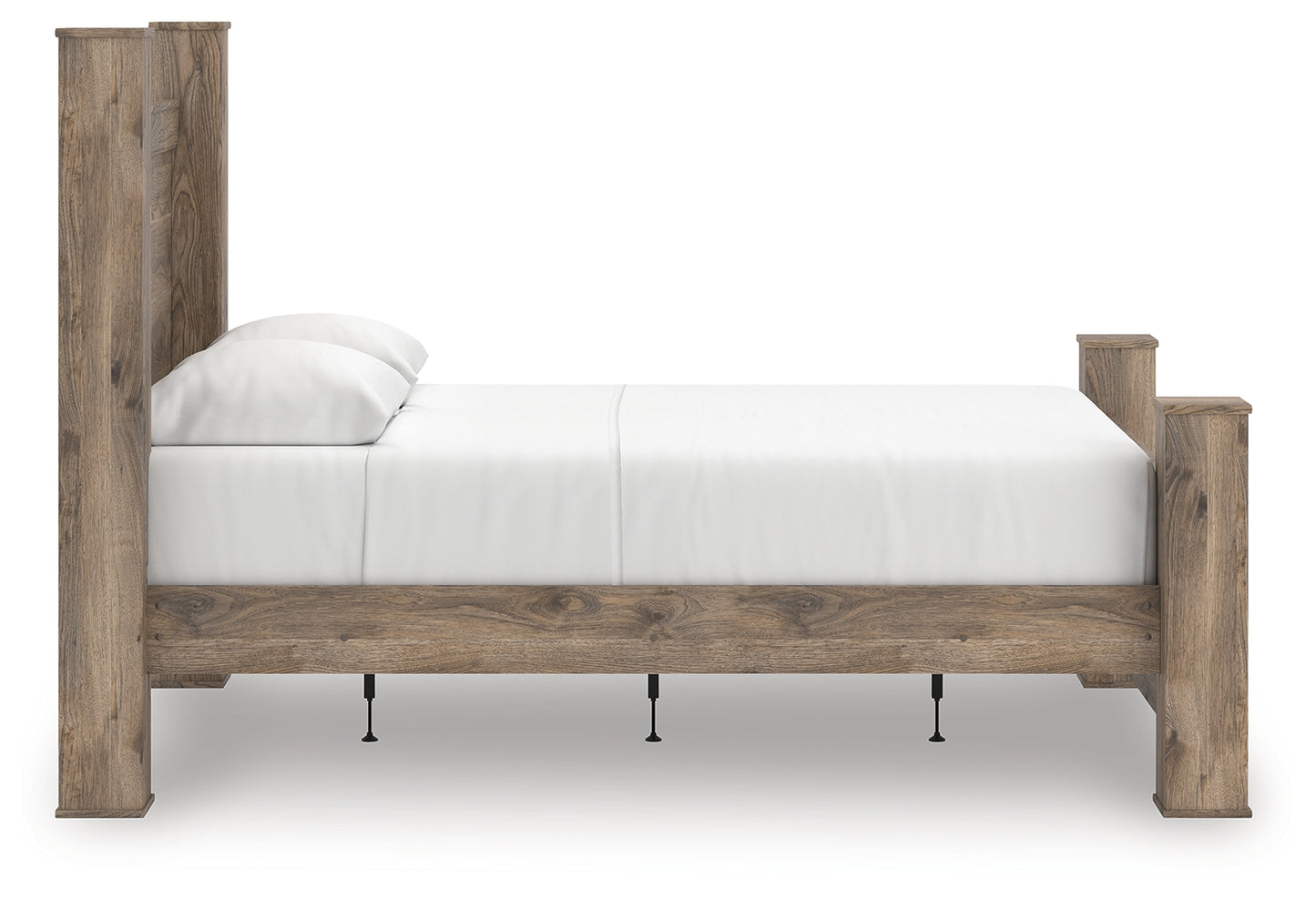 Rusticott Queen Poster Bed, Dresser and Nightstand