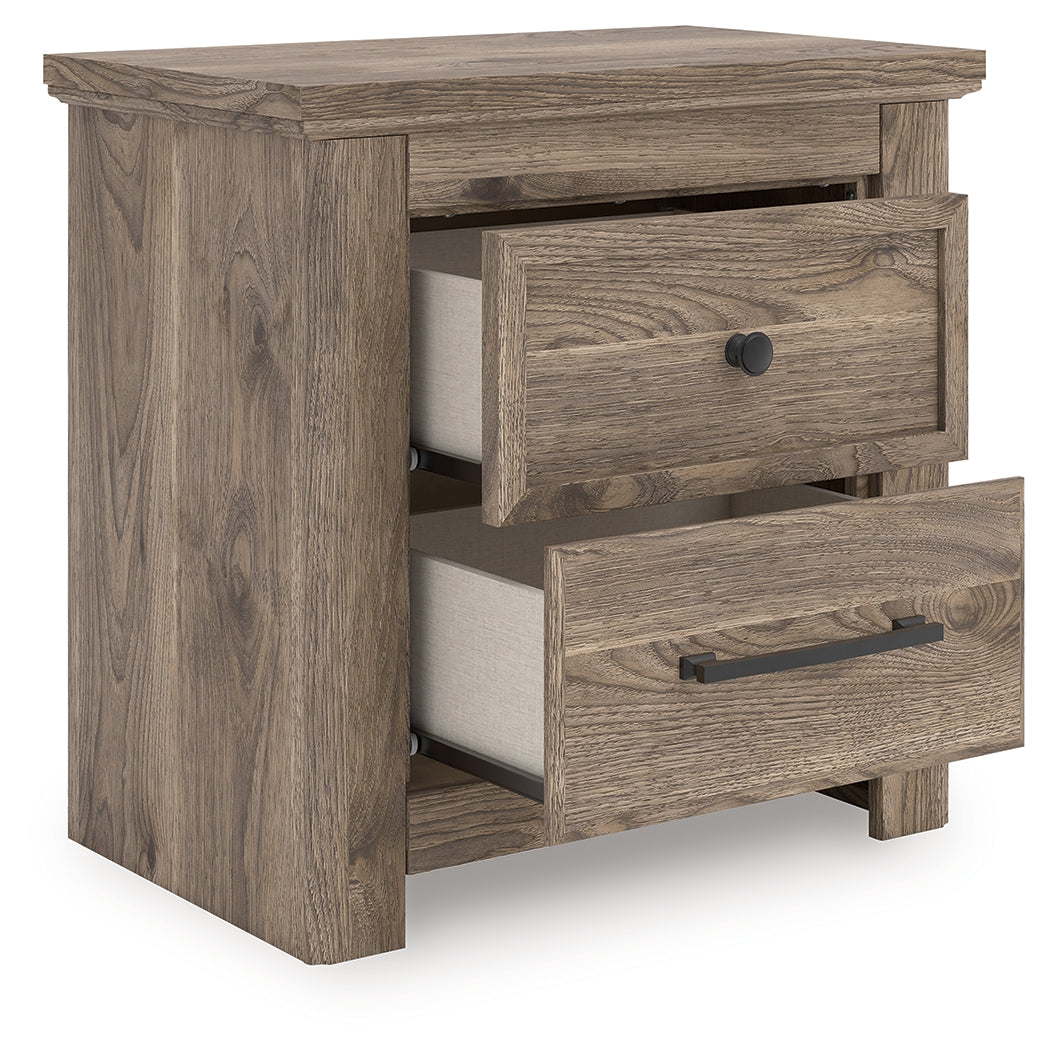Rusticott Queen Poster Bed, Dresser and Nightstand