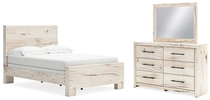 Lawroy Full Panel Bed, Dresser and Mirror