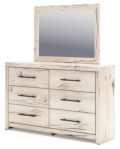 Lawroy Full Panel Bed, Dresser and Mirror