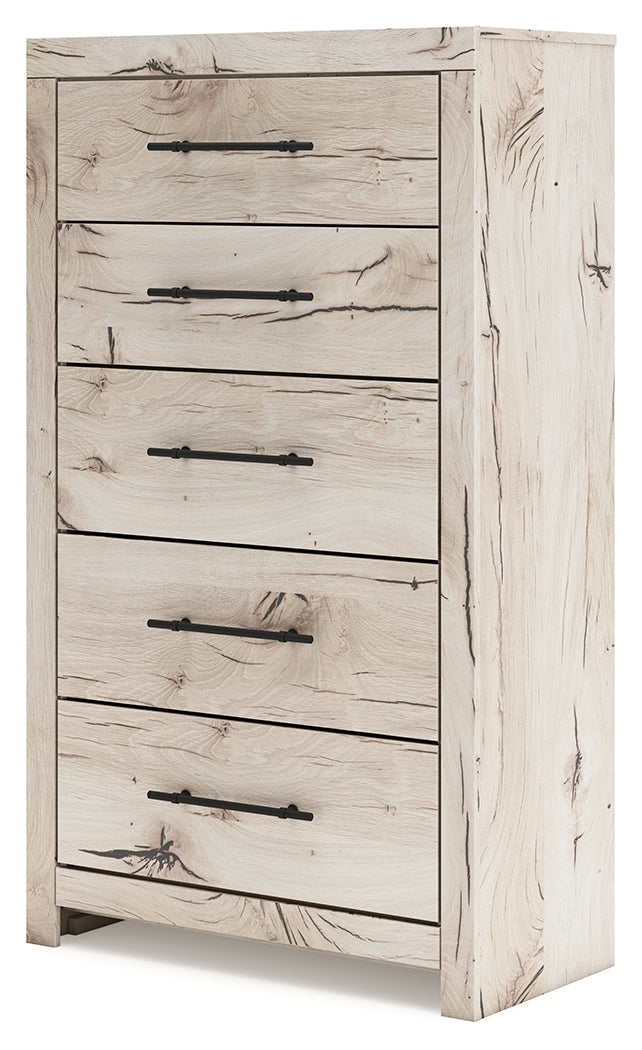 Lawroy King Panel Bed, Dresser, Mirror, Chest and Nightstand
