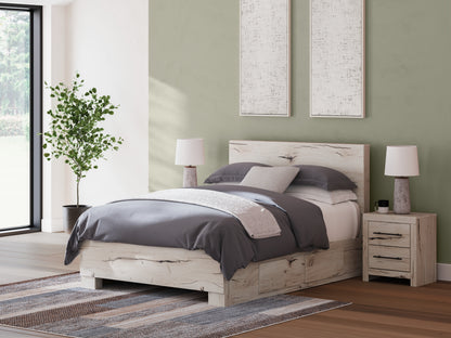 Lawroy Queen Panel Bed with Storage, Dresser and Mirror