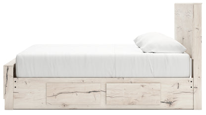 Lawroy King Panel Bed with Storage, Dresser and Mirror