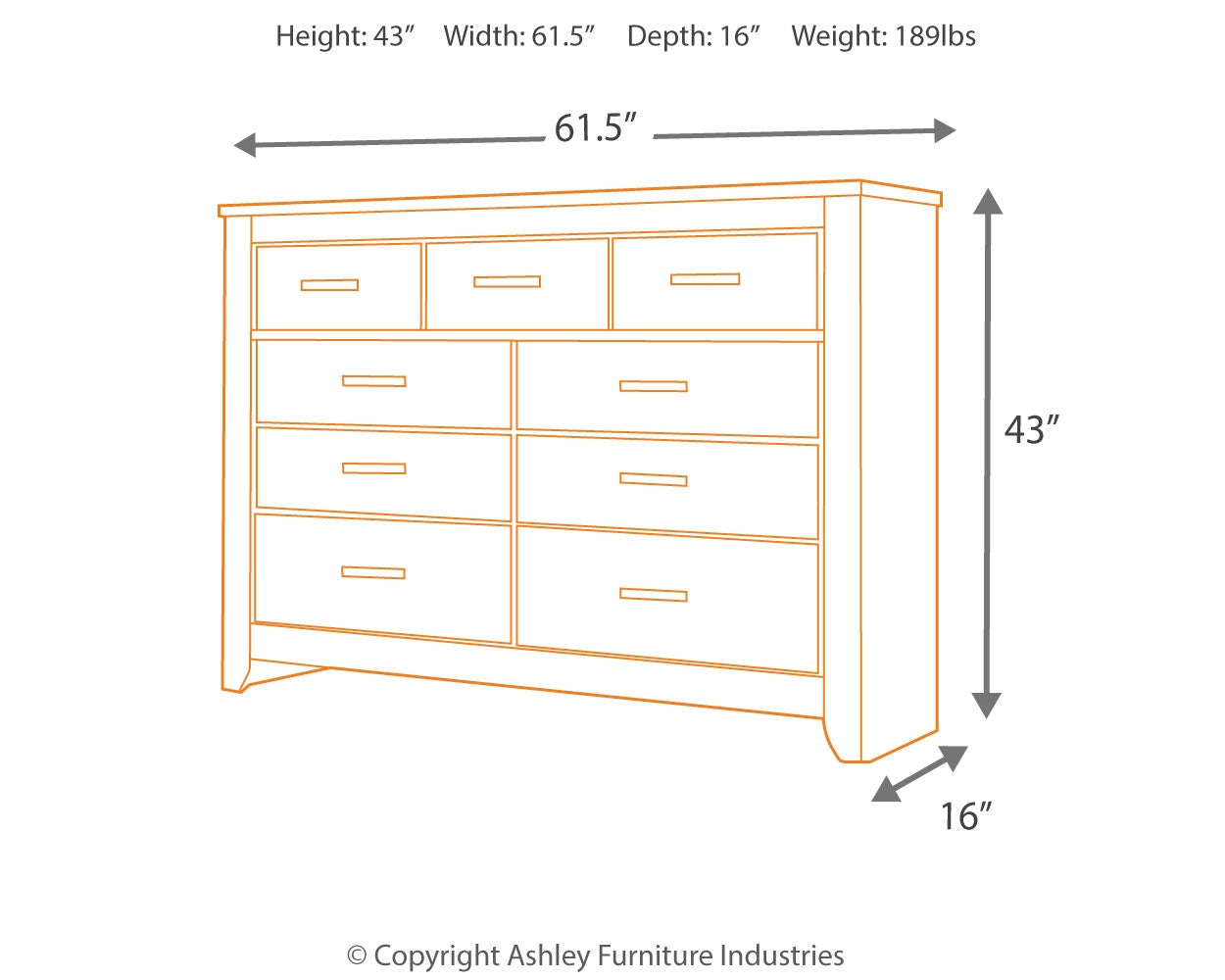 Zelen Queen Panel Bed and Dresser