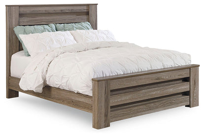 Zelen Queen Panel Bed, Dresser, Mirror and Nightstand