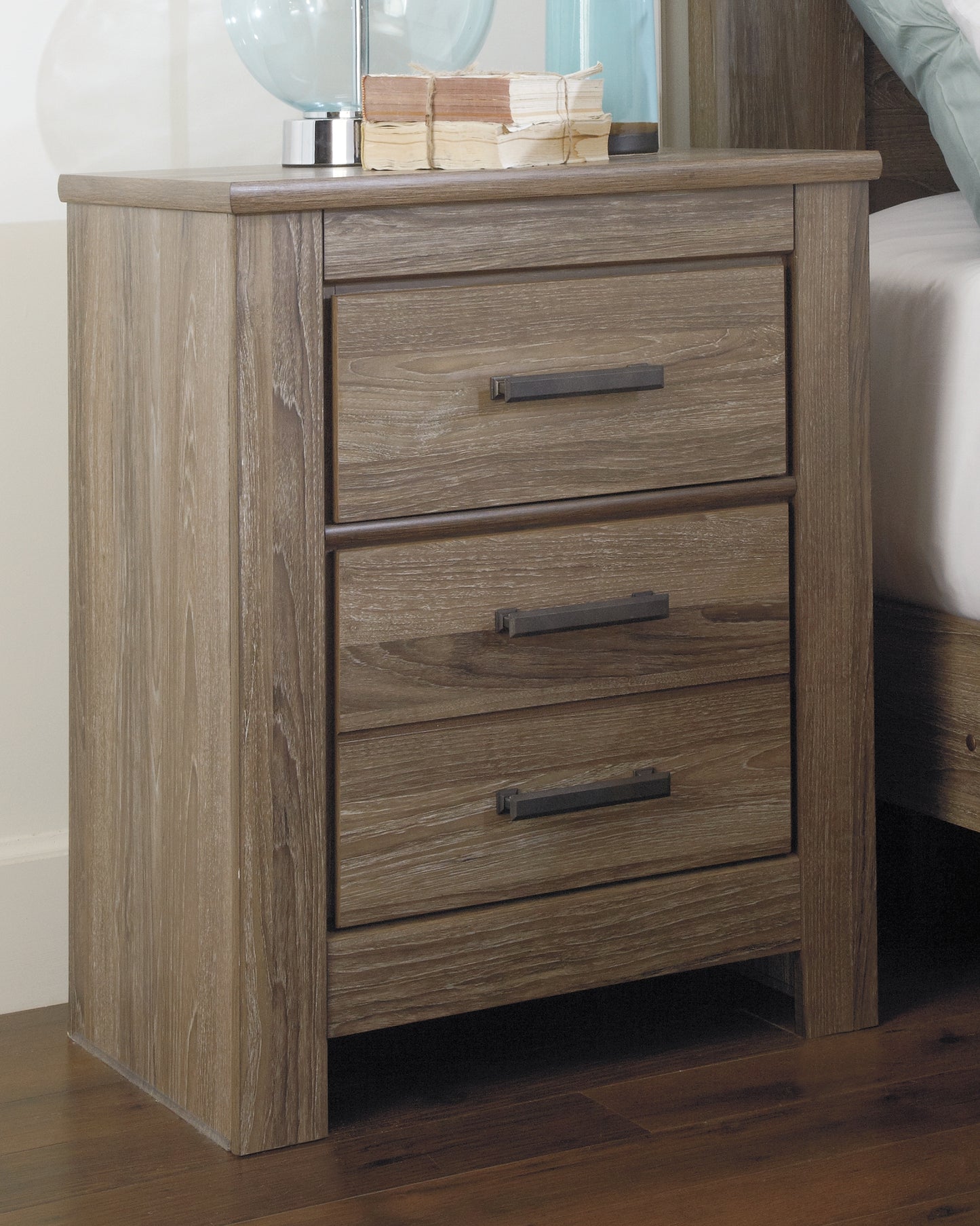 Zelen Full Panel Bed, Dresser, Mirror, and Nightstand