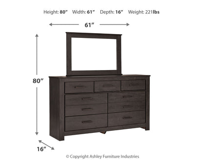 Brinxton Full Panel Bed, Dresser and Mirror