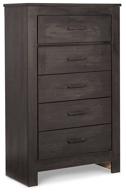 Brinxton King Panel Bed, Dresser, Mirror, Chest and Nightstand