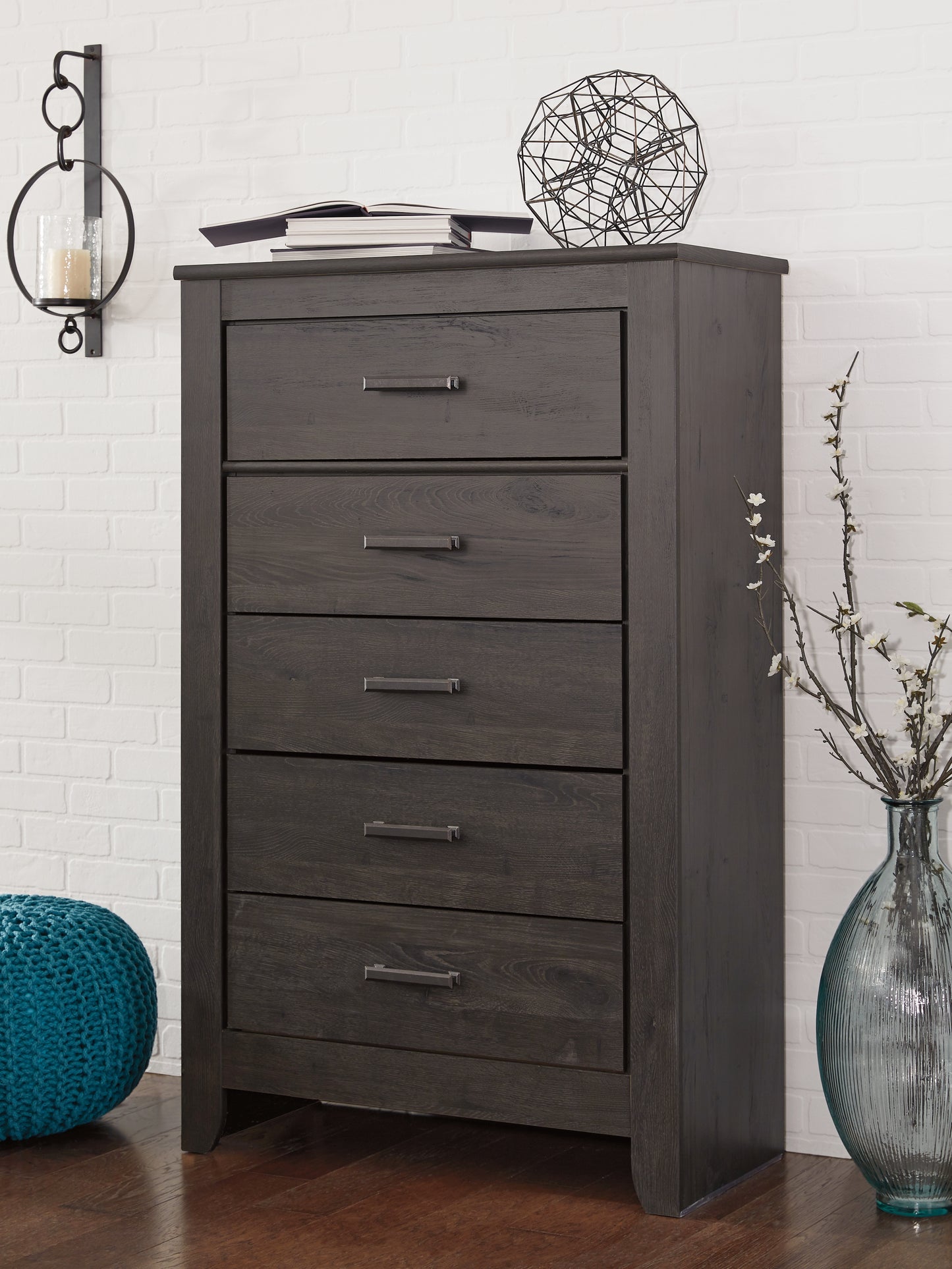 Brinxton King Panel Bed, Dresser, Mirror and Chest