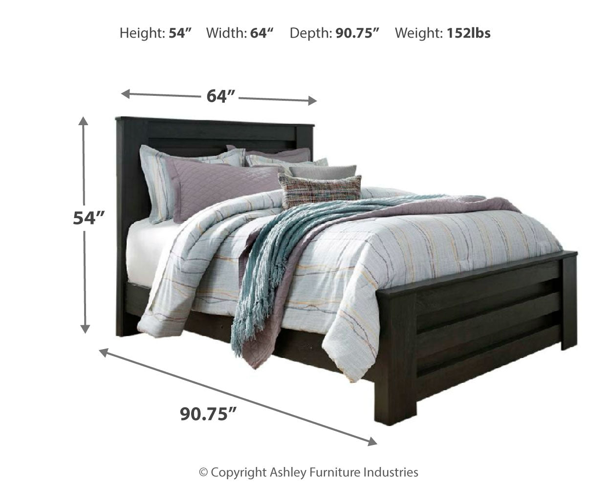 Brinxton King/California King Panel Headboard, Dresser and Mirror