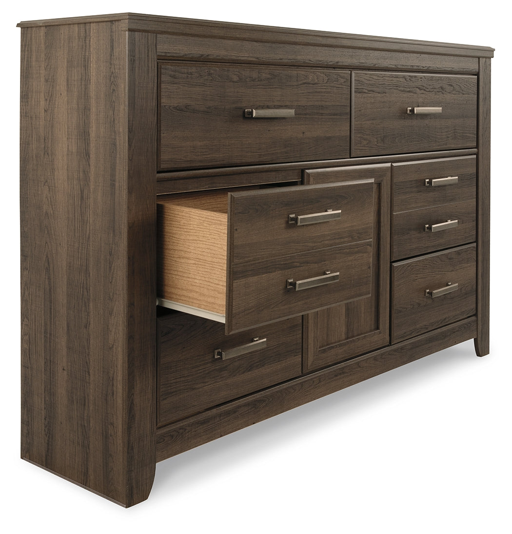 Juararo King Poster Bed, Dresser, Chest and Nightstand