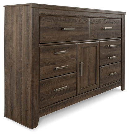 Juararo King Poster Bed, Dresser, Chest and Nightstand